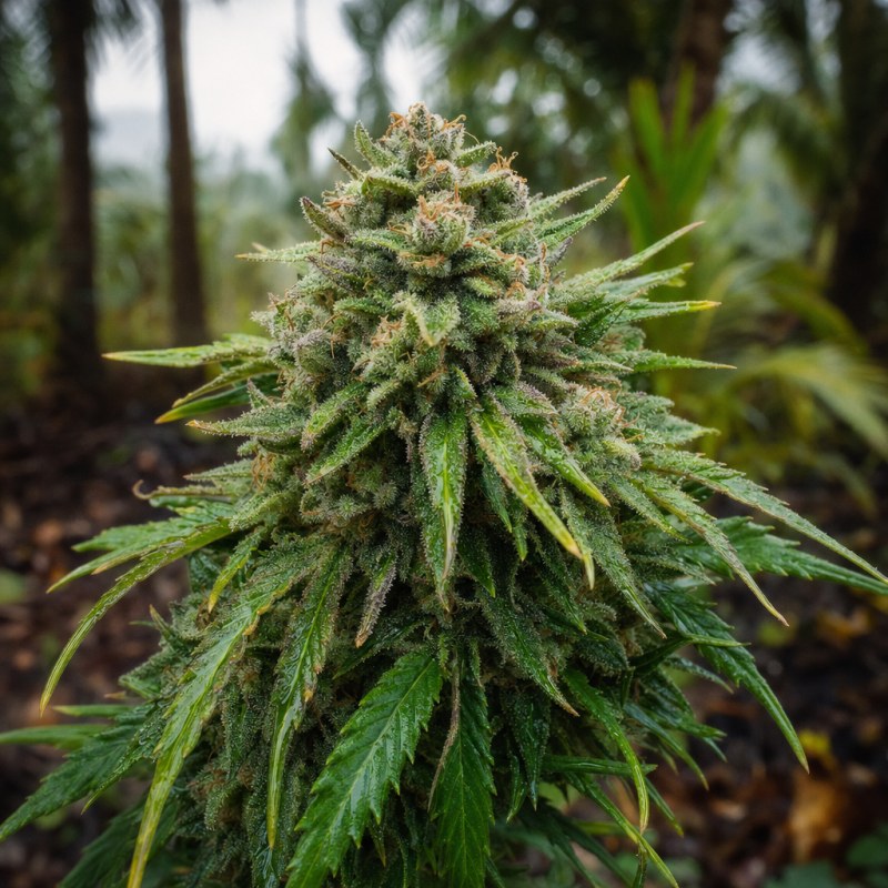 Outdoor macro photograph of the Alien Mints flower on a living plant