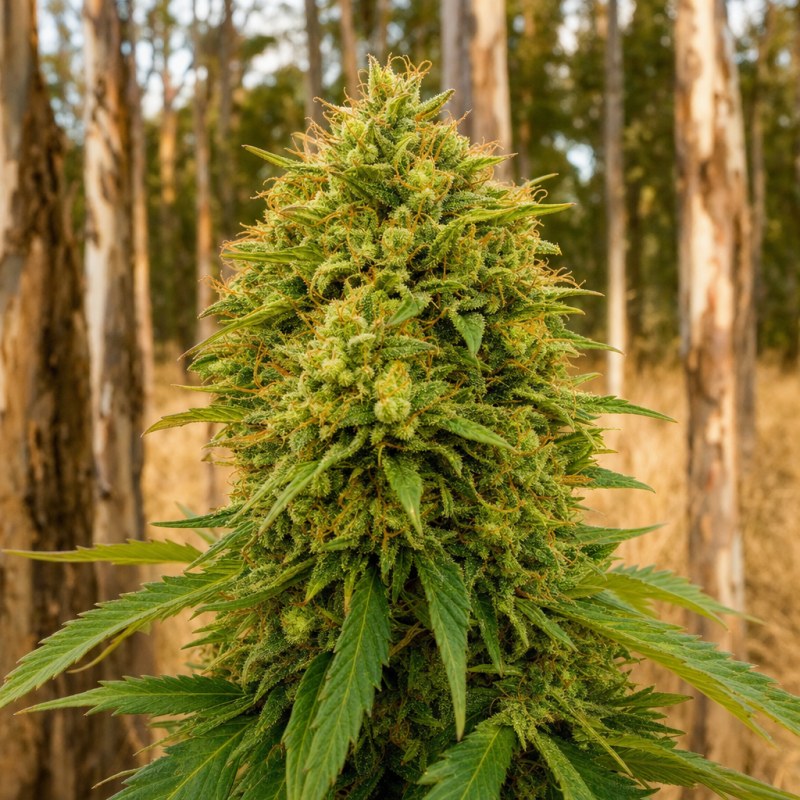 Outdoor macro photograph of the Crystal Coma flower on a living plant