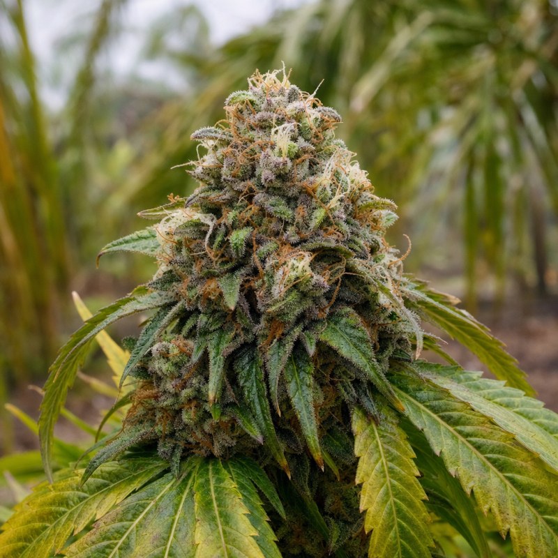 Outdoor macro photograph of the White Russian flower on a living plant