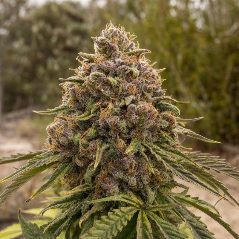 Outdoor macro photograph of the Fruitylicious flower on a living plant