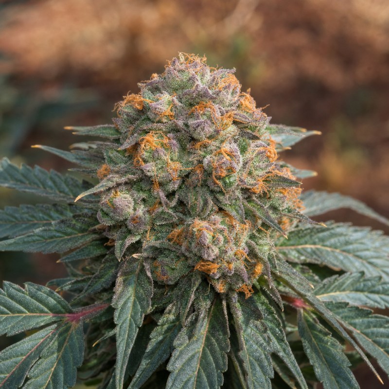 Outdoor macro photograph of the Gobbilygoo flower on a living plant