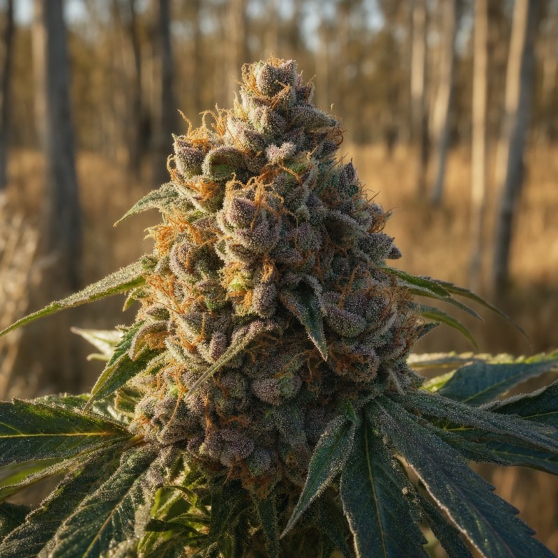 Outdoor macro photograph of the Grape Skunk flower on a living plant