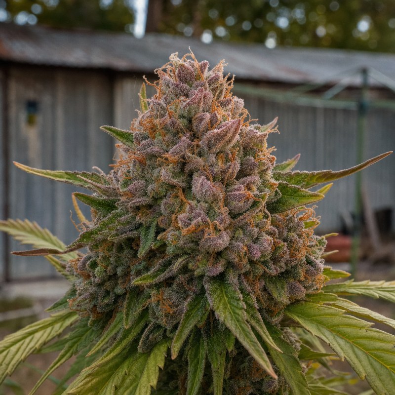 Outdoor macro photograph of the Hashberry flower on a living plant