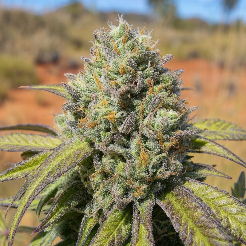 Outdoor macro photograph of the Head Cheese flower on a living plant