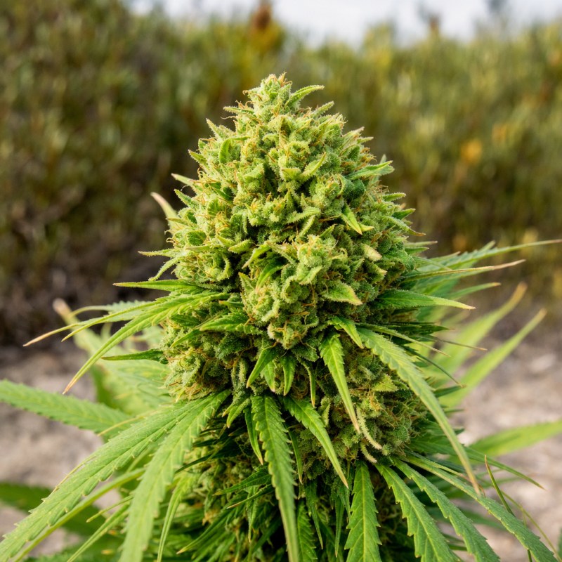 Outdoor macro photograph of the Jungle Juice flower on a living plant