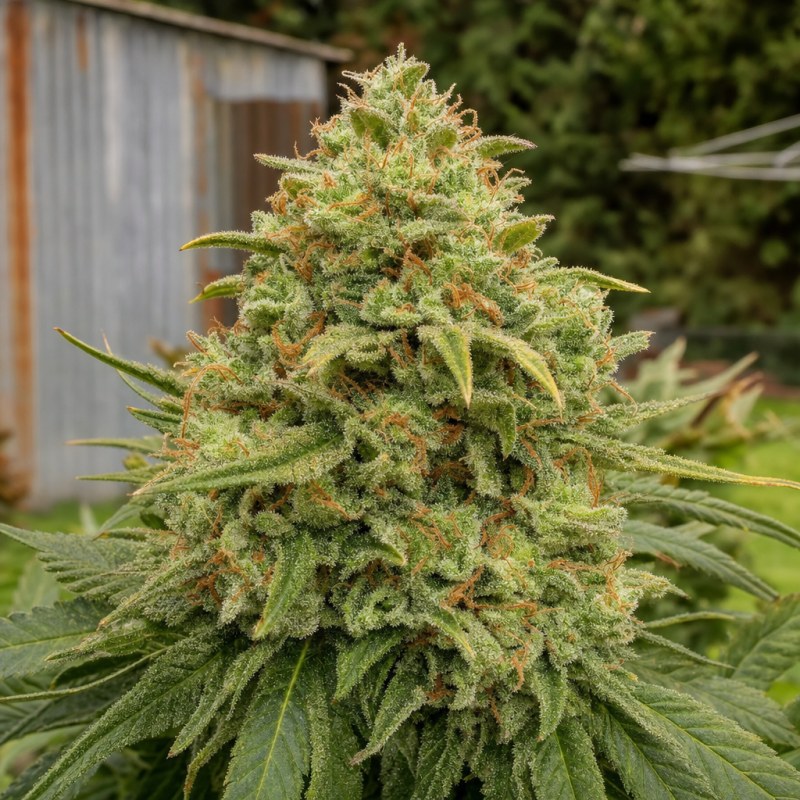 Outdoor macro photograph of the P-51 flower on a living plant