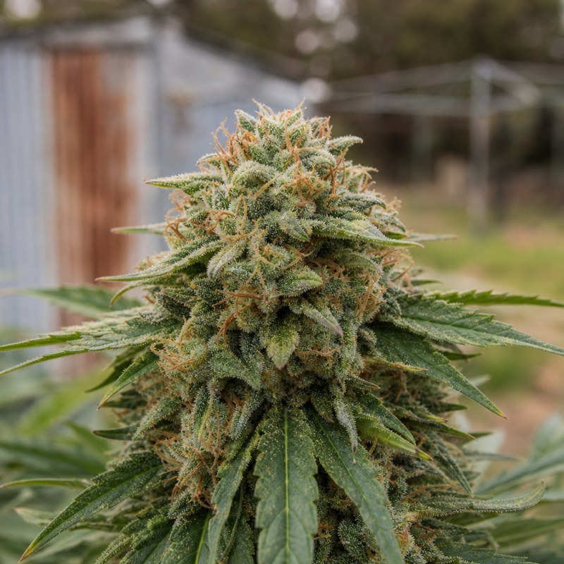 Outdoor macro photograph of the Rockbud flower on a living plant