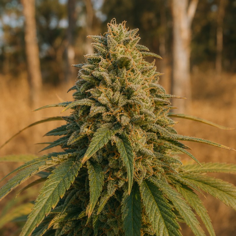 Outdoor macro photograph of the Sour Cheese flower on a living plant