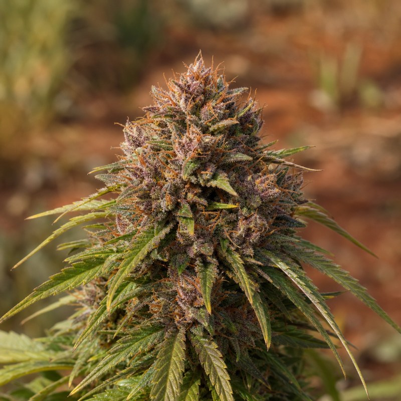 Outdoor macro photograph of the Sweet Pebbles flower on a living plant