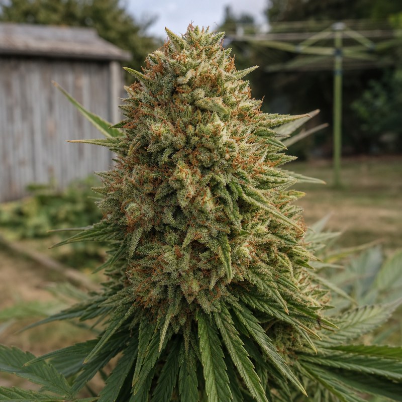 Outdoor macro photograph of the Tora Bora flower on a living plant