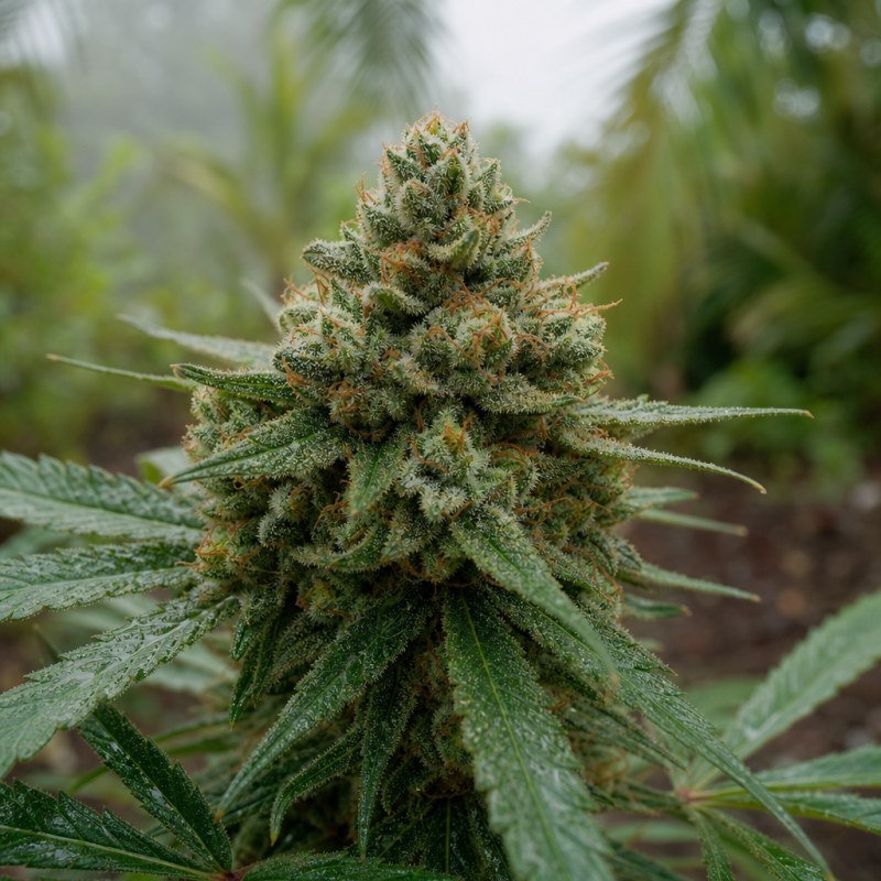 Outdoor macro photograph of the Church OG flower on a living plant