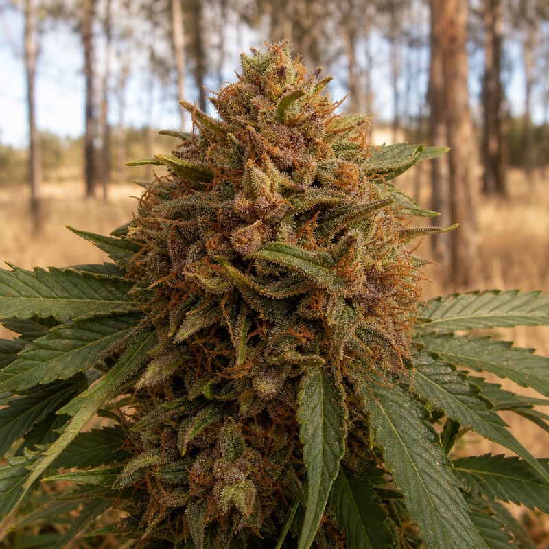 Outdoor macro photograph of the Cookie Breath flower on a living plant
