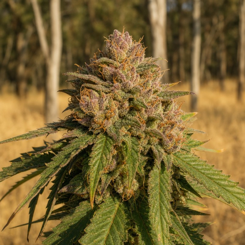 Outdoor macro photograph of the Dosi Punch flower on a living plant