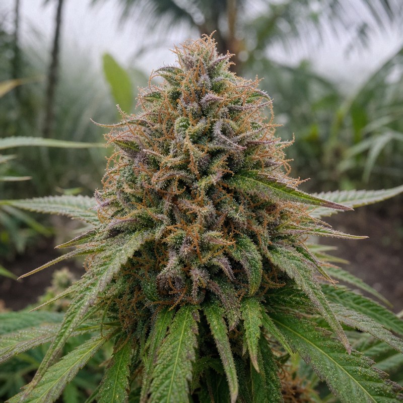 Outdoor macro photograph of the Double Gum flower on a living plant