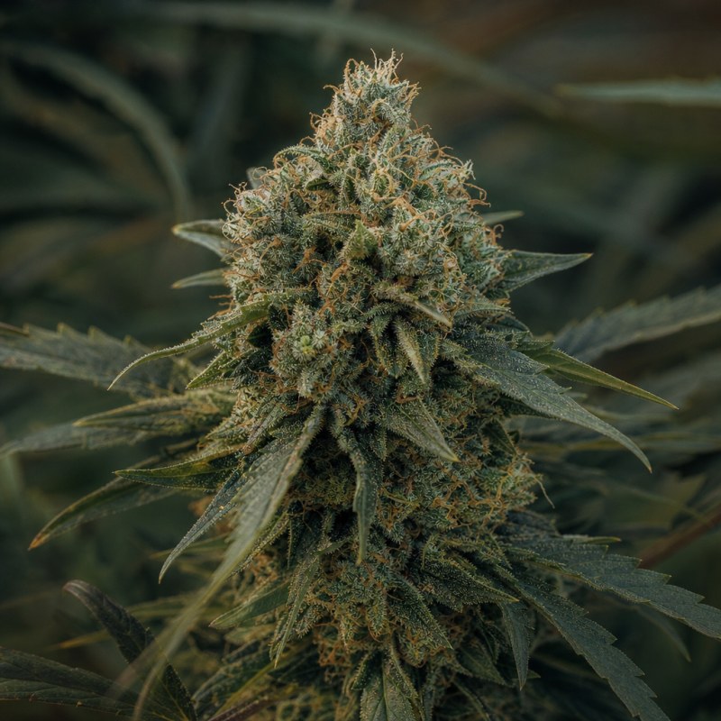 Outdoor macro photograph of the El Jefe flower on a living plant