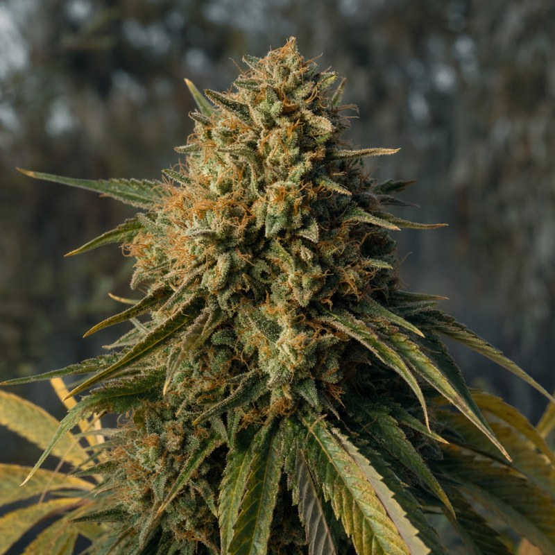 Outdoor macro photograph of the CBD Mango flower on a living plant