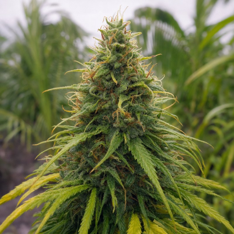 Outdoor macro photograph of the Moby Dick flower on a living plant